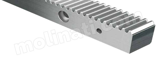Gear rack with modular pitch Q6 Precision milled straight toothing